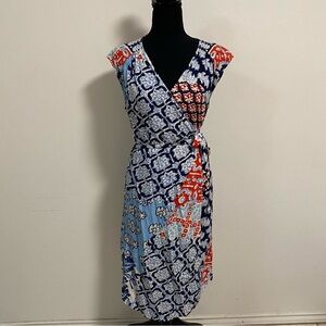 Porridge Dress Women’s Small Ricarda Floral Paisley Patchwork Wrap Dress